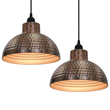 Lampy sufitowe vidaxl pół -miedziane miedziane 2 szt.