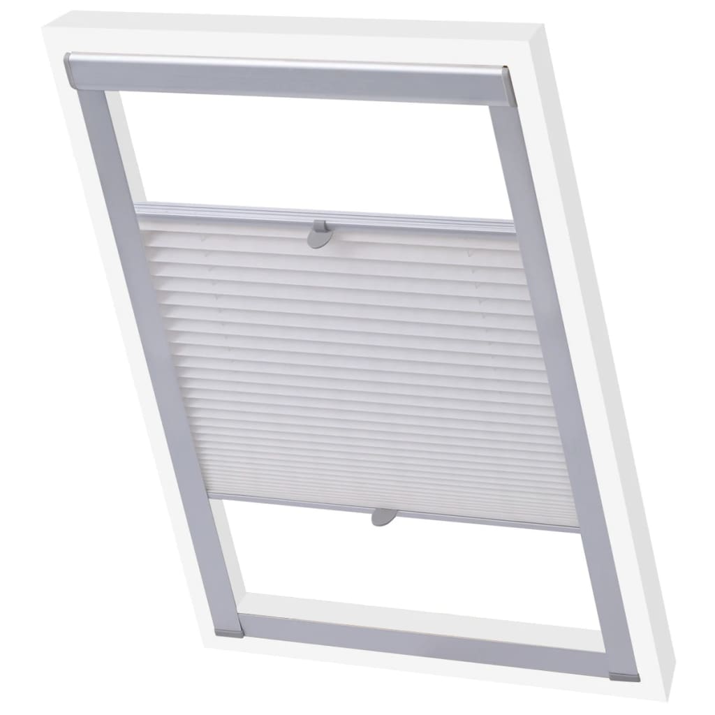 Vidaxl Roller Blind Plisted White 206