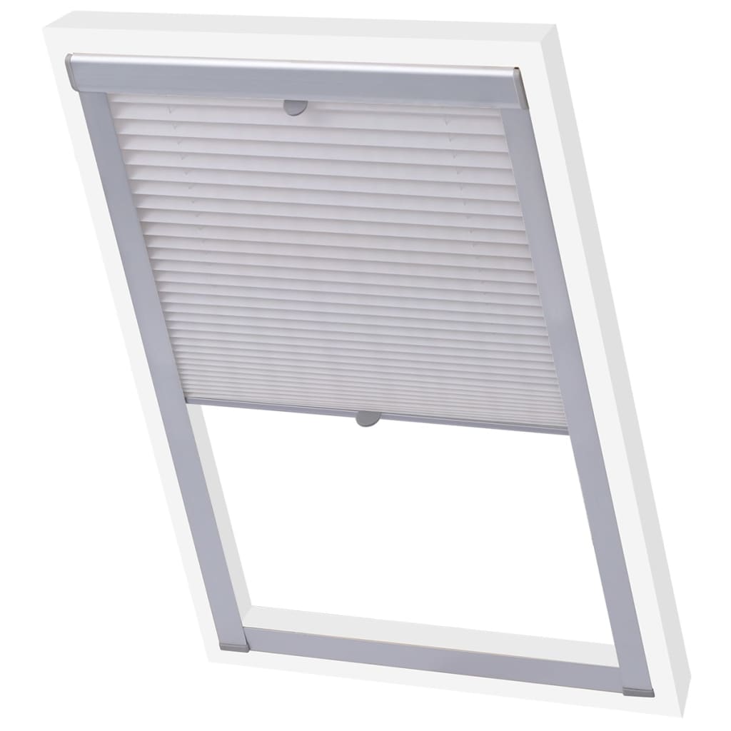 Vidaxl Roller Blind Plisted White 206