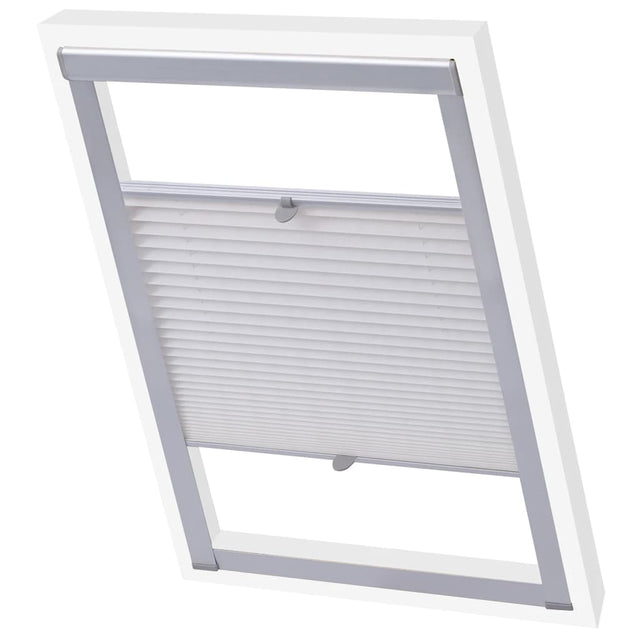 Vidaxl Roller Blind Pleted White P06 406