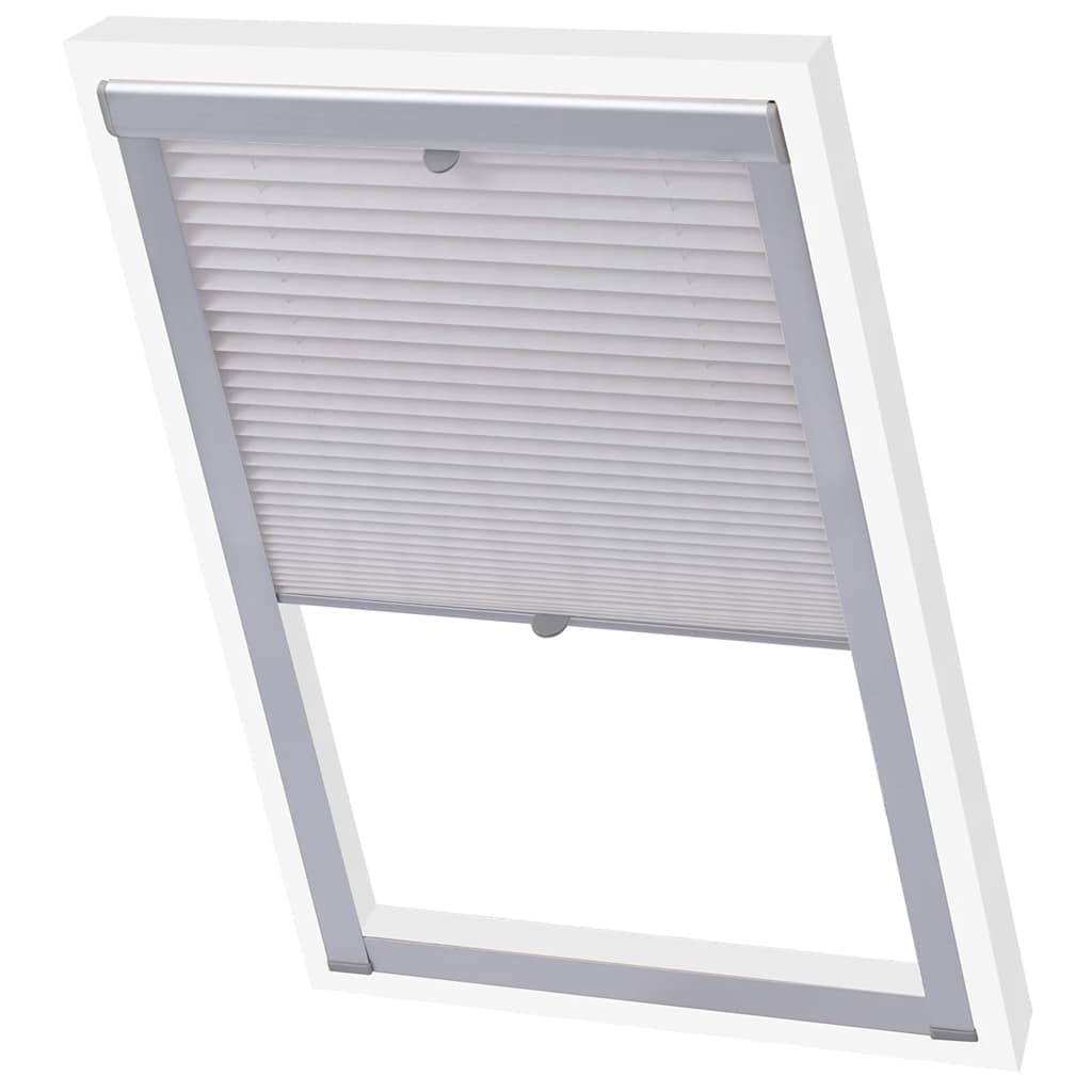 Vidaxl Roller Blind Pleted White P06 406