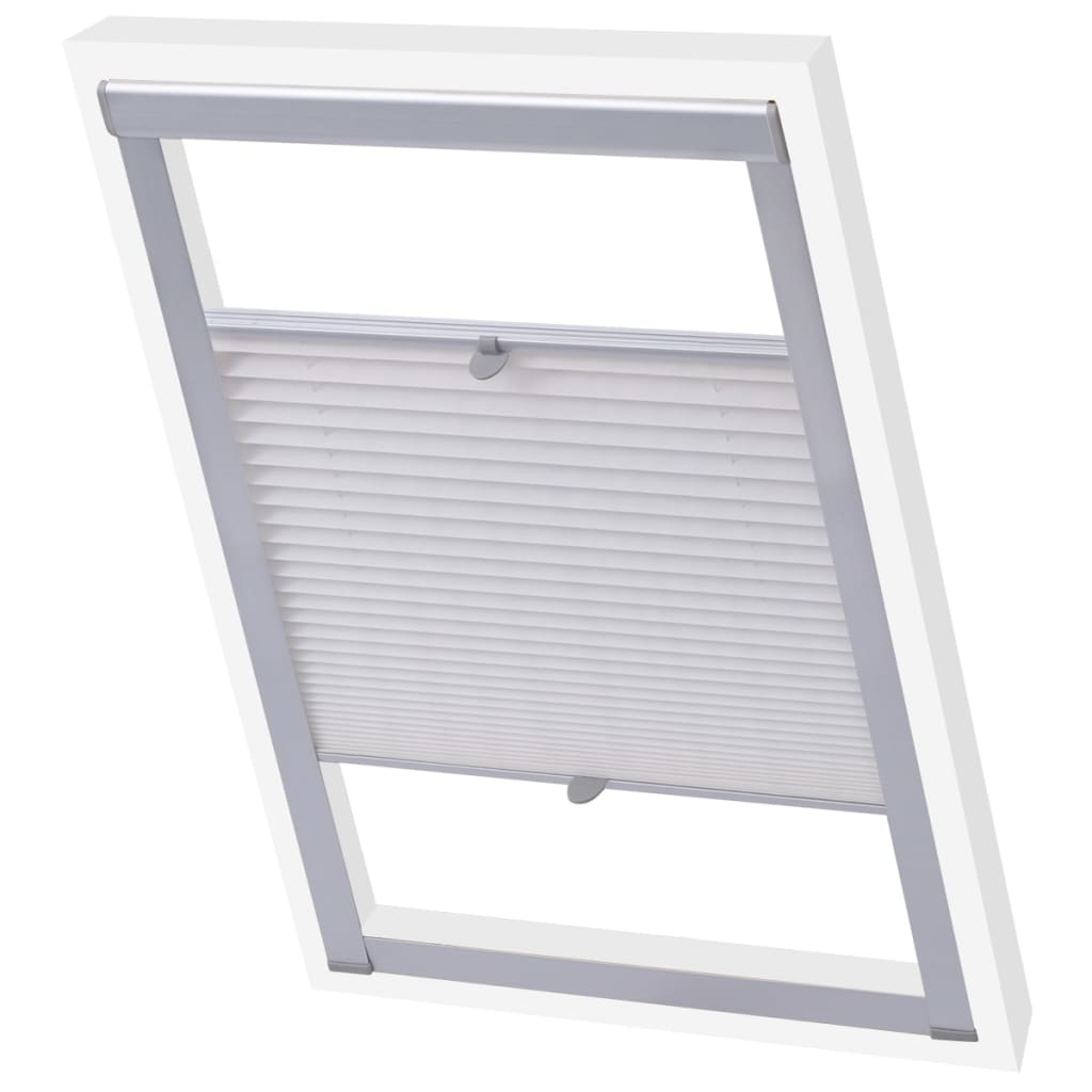 Vidaxl Roller Blind Plisted White S06 606