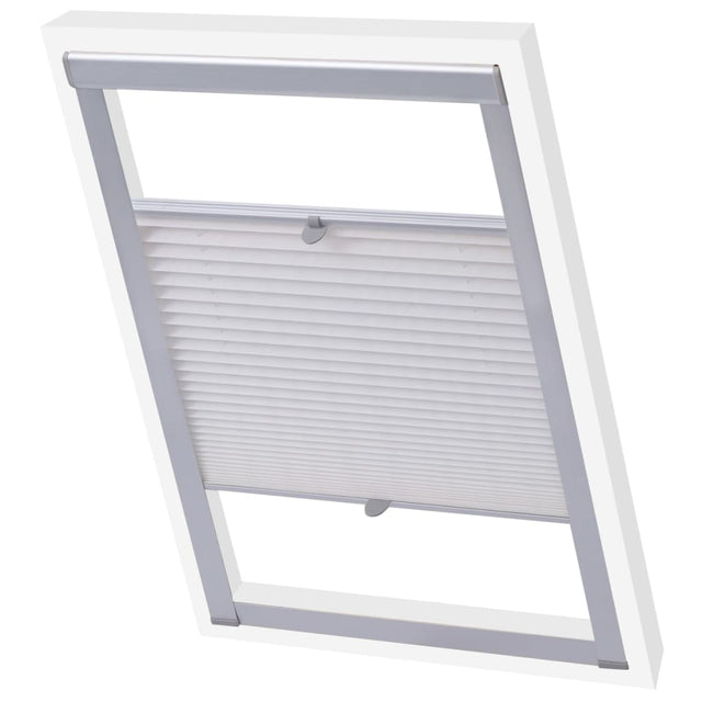 Vidaxl Roller Blind Plisted White S06 606