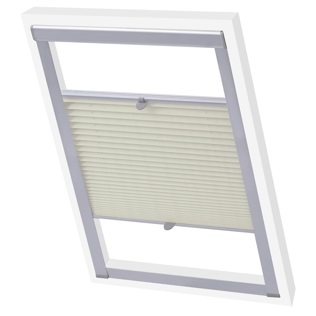 Vidaxl Roller Blind Plisted Cream S08 608