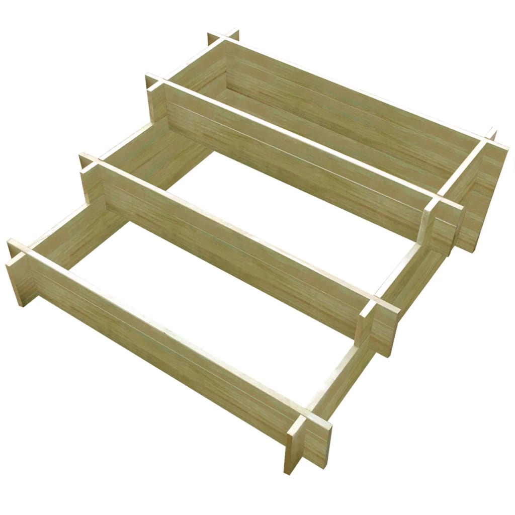 Plannet vidaxl Three -Layer 90x90x35 cm impregnowane drewno