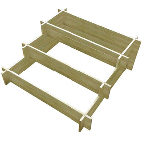 Plannet vidaxl Three -Layer 90x90x35 cm impregnowane drewno