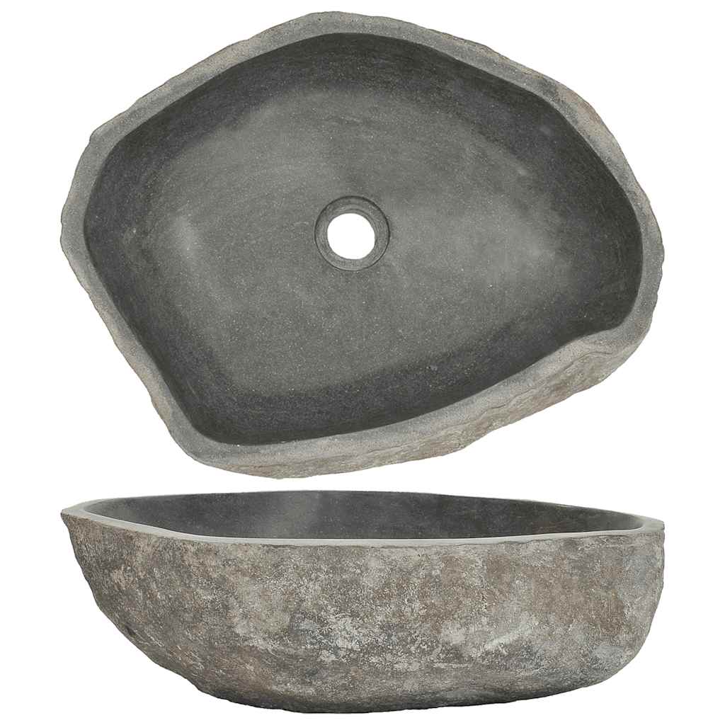 Umywalka owalna Vidaxx (45-53)x(34-41) cm z kamienia rzecznego