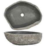 Umywalka owalna Vidaxx (45-53)x(34-41) cm z kamienia rzecznego