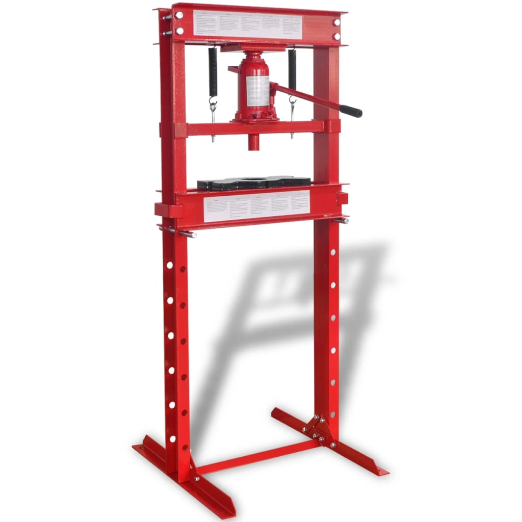 Vidaxl Workplace Press 20 ton czerwonego