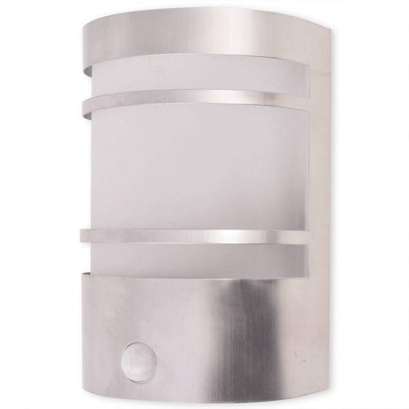 Vidaxl zewnętrzna lampa ścienna z czujnikiem ze stali nierdzewnej