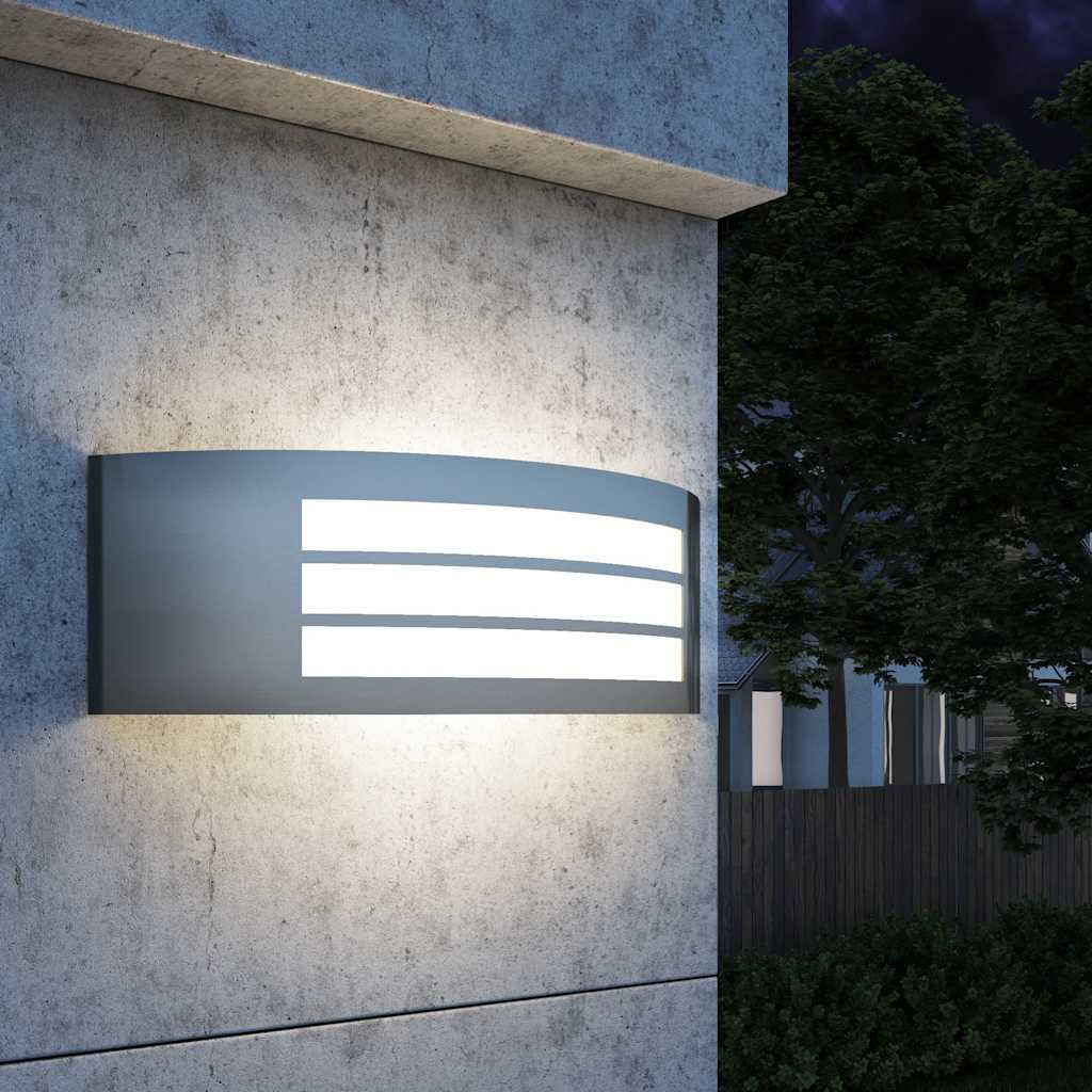 Vidaxl Garden Wall Lampa stalowa -stal bez