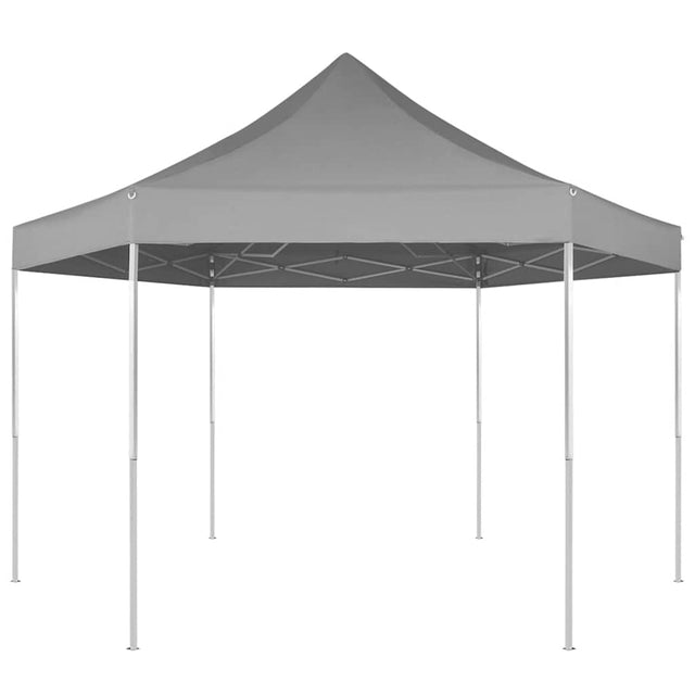 Vidaxl PartyTent Eksp-Up Heksagonal Folding 3,6x3.1 M Gray