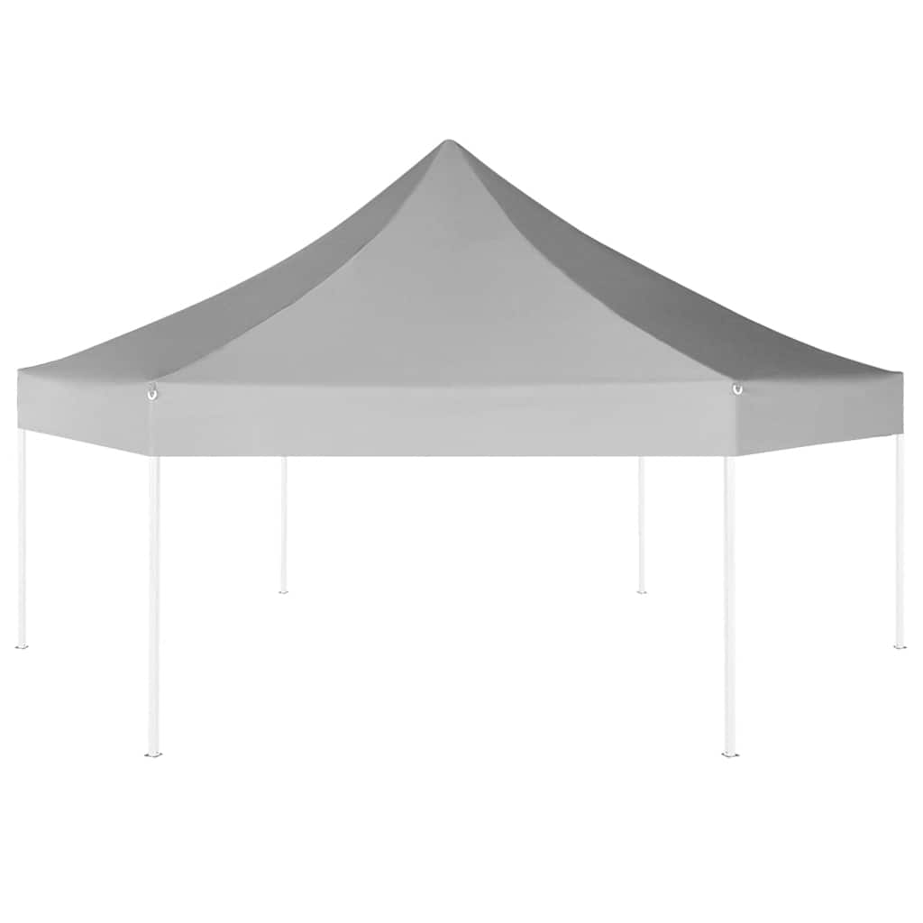 Vidaxl PartyTent Eksp-Up Heksagonal Folding 3,6x3.1 M Gray