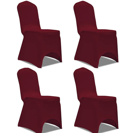 Okładka krzesła Vidaxl odcinek 4 sztuki Bordeaux
