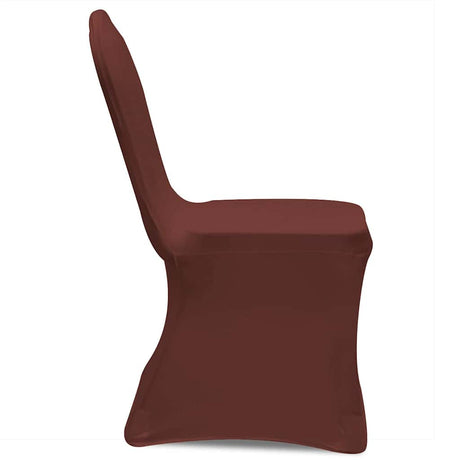 Okładka krzesła Vidaxl rozciągnięcie 6 St Brown