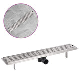 Vidaxl Shower Drain Prostokątna 730x140 mm stal nierdzewna