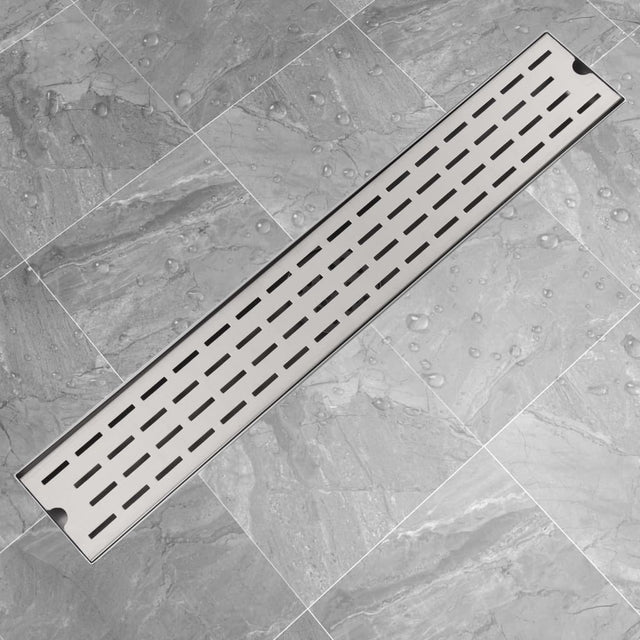 Vidaxl Shower Drain Prostokątna 730x140 mm stal nierdzewna
