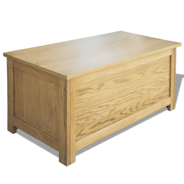 Vidaxl opbergkist 90x45x45 cm massief eikenhout