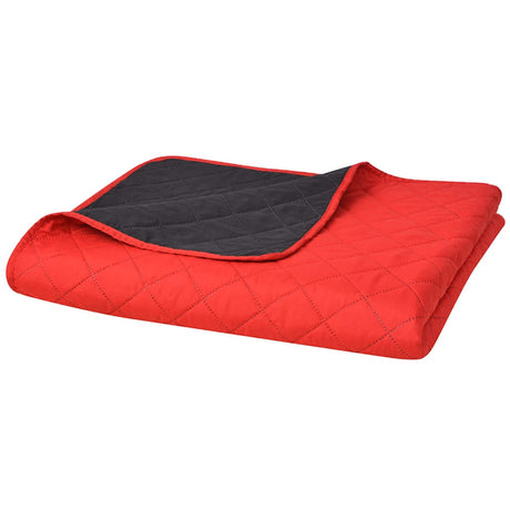 Vidaxl 131552 podwójnie podłączony pikowane, czytnikowe czerwone i czarne 170x210 cm