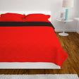 Vidaxl podwójna kołdra Bedspread Red and Black 220x240 cm