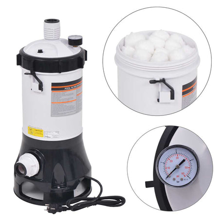 Vidaxl Pumpming Basen Filtr pompa do basenów 185 W 4,4 m³ U
