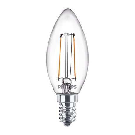 Lampa LED Philips - lampa świecowa z oprawką E14 - ciepłe białe światło: 2700k - 25w - przezroczyste szkło