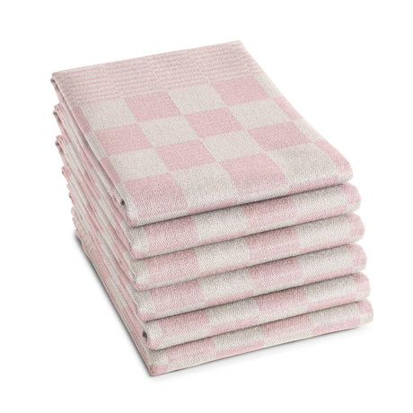 Ddddd - 6x ściereczka - grill - 65x65 cm - pastelowy róż - zestaw 6 sztuk