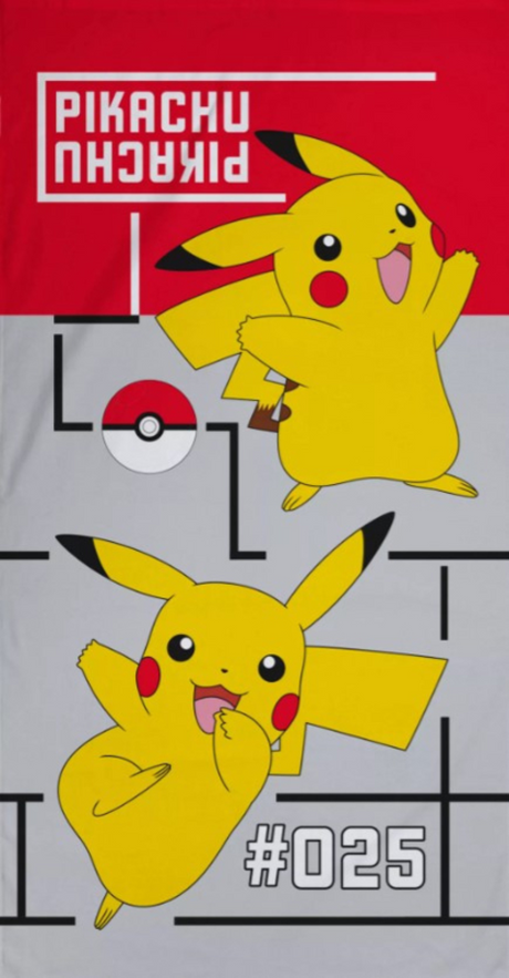 Pokémon Beach Ręcznik Pokemon Pikachu, 70x140cm