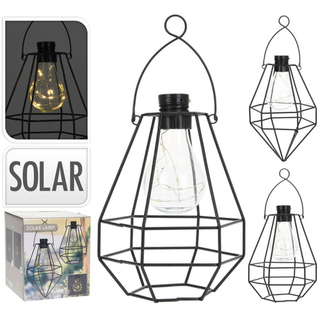 Podstawowa żarówka solarna Lampa przewodowa LED w kolorze czarnym, asortyment
