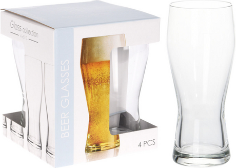 Różne szklanki do piwa 400ml, zestaw 4 sztuk