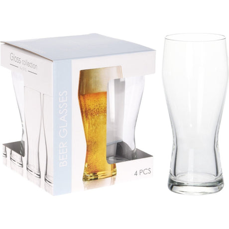 Różne szklanki do piwa 400ml, zestaw 4 sztuk
