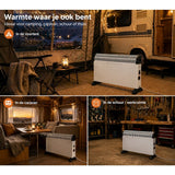Overige merken convector kachel 2000w wit zwart