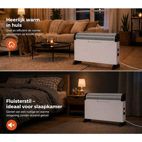 Overige merken convector kachel 2000w wit zwart