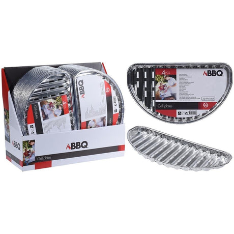 Miska grillowa BBQ półokrągła 32x19cm, zestaw 4 szt