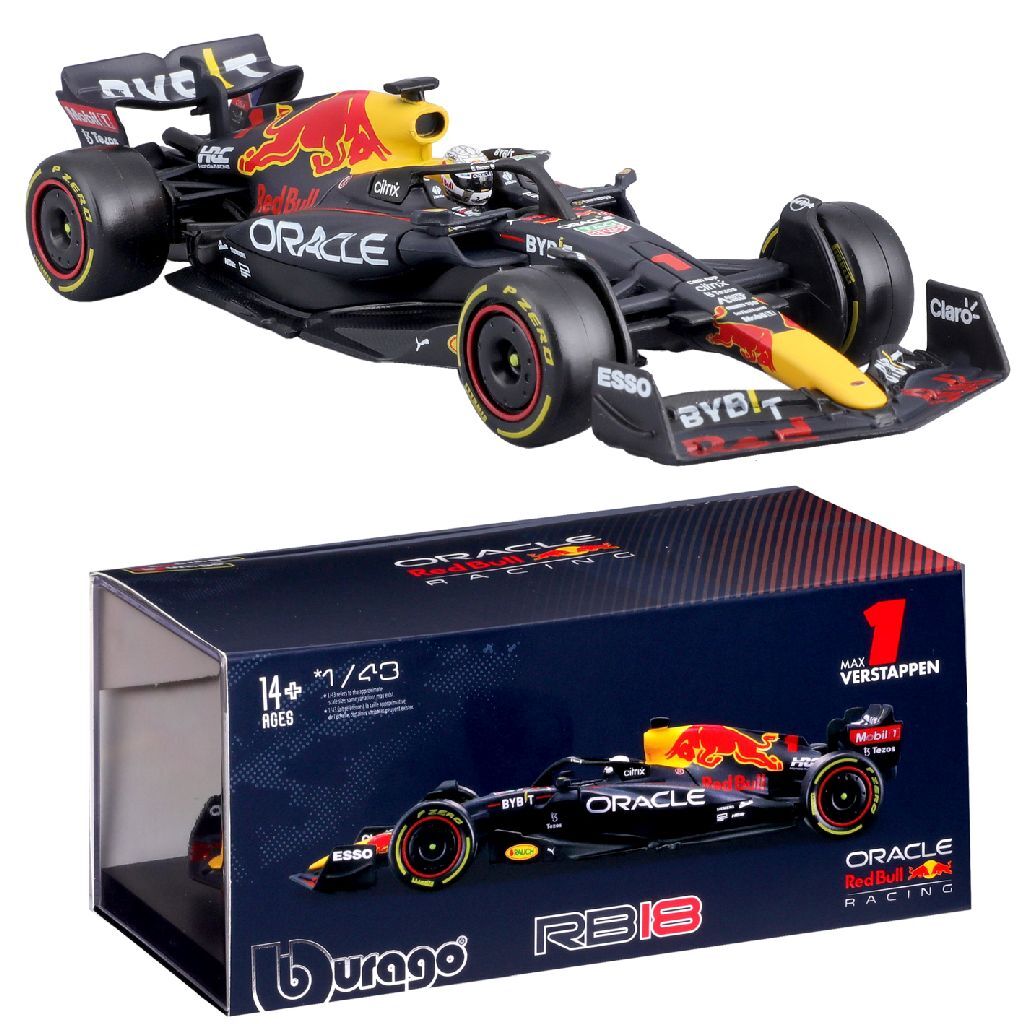 Bburago red bull max verstappen rb18 formuła 1 sezon 2022