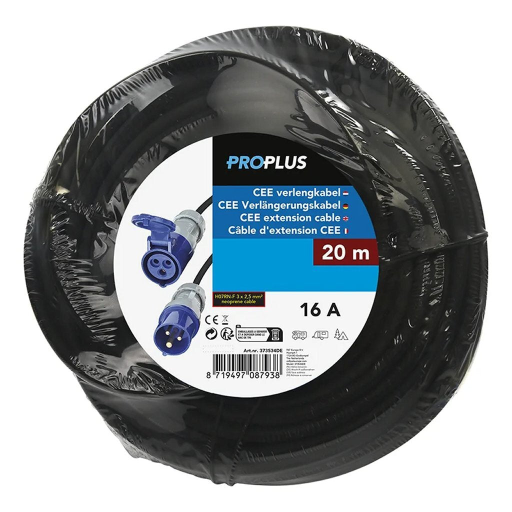Primplus Emerfel CEE CEE 20 metrów 3x2,5 mm² czarny niebieski
