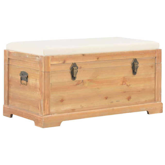 Vidaxl opslagkist met kussen 80x40x40 cm mdf
