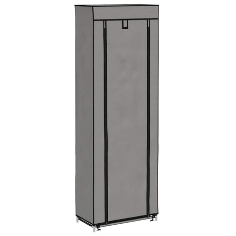 Szafka buta vidaxl z osłoną 57x29x162 cm tkanina szary