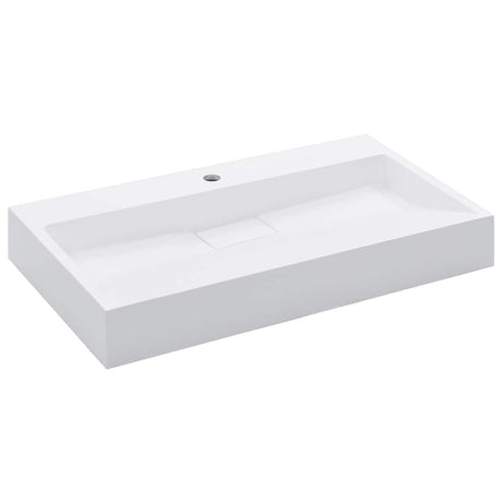 Vidaxl Washbasin 80x46x11 CM Mineral Marble Marble odlew biały