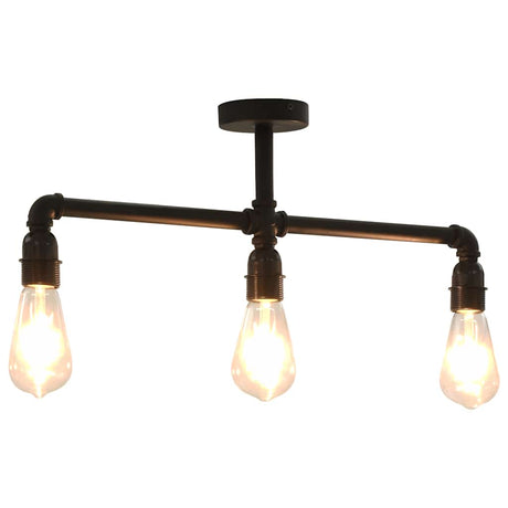 Vidaxl sufitowa lampa sufitowa 3xe27 czarna
