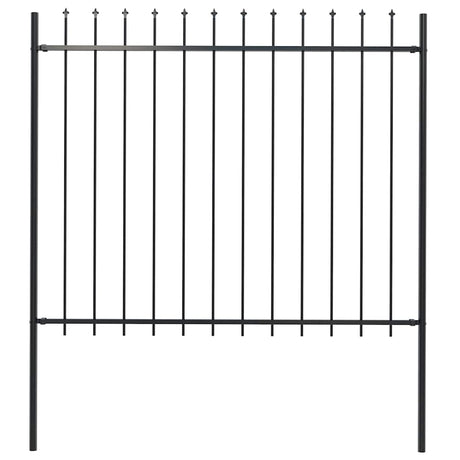 Ogrodzenie ogrodowe Vidaxxl ze stalowym grotem 181x150 cm w kolorze czarnym