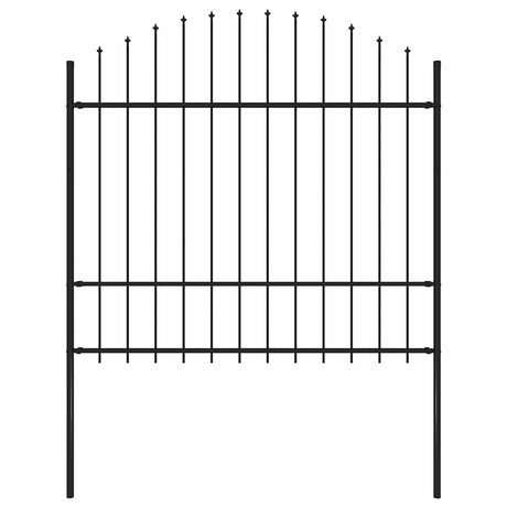Ogrodzenie ogrodowe Vidaxxl ze stalowym grotem 181x175 cm w kolorze czarnym