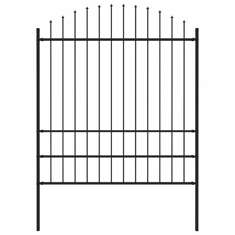 Ogrodzenie ogrodowe vidaxl z topem włóczni (1,75-2) x1,7 m stalowa czarna