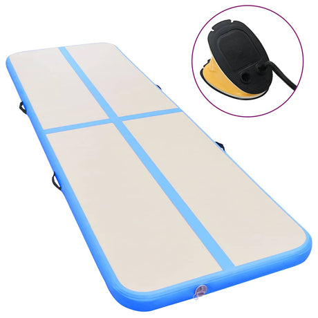Mata gimnastyczna vidaxl z nadmuchiwaną pompą 300x100x10 cm PVC Blue
