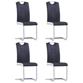 Vidaxl eetkamerstoelen 4 st kunstleer zwart