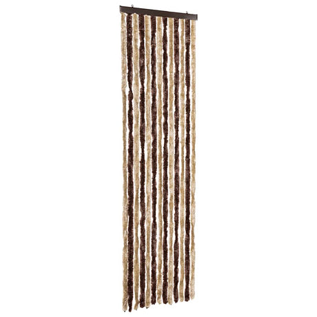 Vidaxl Fly Curtain 56x185 cm Chenille Beige i jasnobrązowy