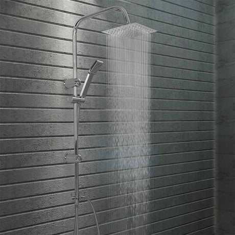 Vidaxl Shower Head Zestaw podwójnie z ręcznie prysznicową stal nierdzewna