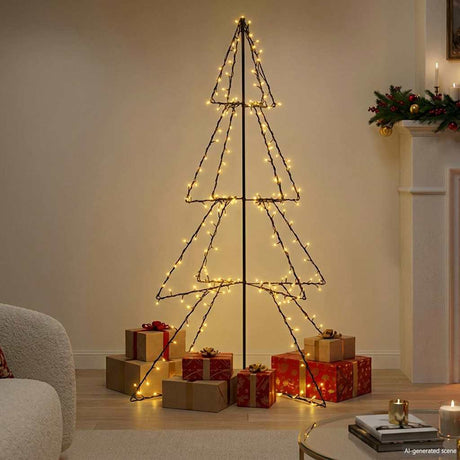Vidaxl Kegelkerstboom 240 LED wewnątrz i na zewnątrz 115x150 cm