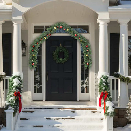 Vidaxl Christmas Garland ozdobiony bożonarodzeniowymi piłkami 5 m