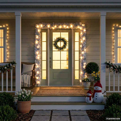 Vidaxl Christmas Garland ze światłami LED 10 mld BIAŁA